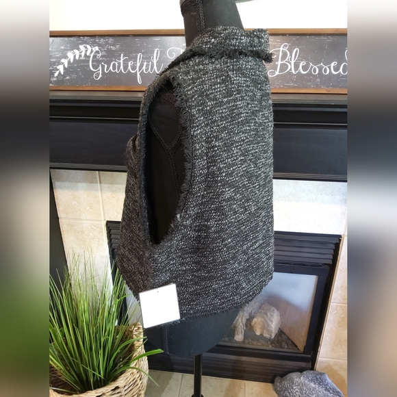 Laundry By Shelli Segal Charcoal Tweed Vest - Picture 7 of 10